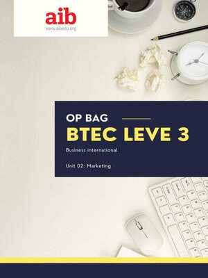 cover image of OP bag BTEC Leve 3 Business international  Unit 02